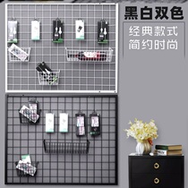 Wrought Photo Decorative mesh frame hanging wall mesh red iron mesh mesh rack shelf display rack wall hook