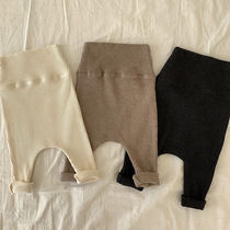 ins autumn and winter clothing Korean baby big pp leggings trousers for men and women baby soft Joker threaded stretch pants