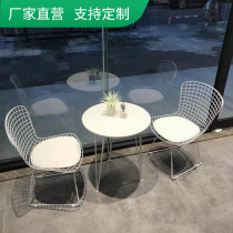 Modern minimalist Commercial Coffee Restaurant Milk Tea Shop Iron Art Marble Rockboard Table Chairs Table Dining Chair Casual Chair