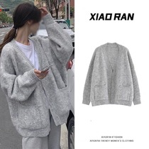 Pregnant women autumn sweater coat womens net red pregnant autumn loose lazy wind spring and autumn knitted cardigan outside autumn and winter