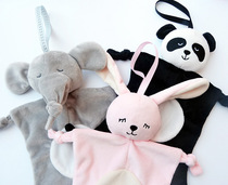Baby soothing towel can be imported doll Baby Panda Rabbit Elephant saliva towel Sweat-absorbing toy Soothing cuddle