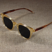 New vintage beauty trend transparent frame sunglasses street shot men and women UV protection vintage sunglasses