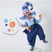 Halloween childrens costumes for boys and girls candy wizard cos stage dress up kindergarten baby performance clothes