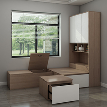 Small Family Type Tatami Free Combined Storage Box Bed High Box Terrace Bedrooms to contain the Provincial Space Cube