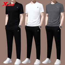 Special Step Sports Suit Men 2022 Summer official casual mens speed dry clothes short sleeves Long pants running mens clothing