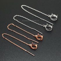 S925 silver gilded earbuds with earbuds ear pendant 3 * 5-4 * 6-5 * 7-6 * 8-7 * 9mm silver tolled