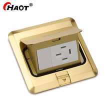 Otai ground plug pop-up waterproof three-phase four-wire 16A four-plug 380V high-power copper floor socket