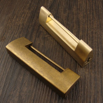 Glossy Chinese copper lock antique lock horizontal open padlock old small lock vintage plain plain copper ancient horizontal bolt lock