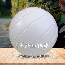 Volleyball mens and womens pure white test color No 5 college students soft drawing ball can be customized for training Special professional signature