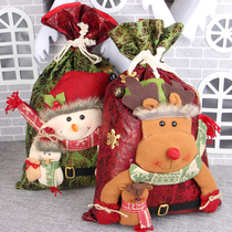 Christmas Gift Bag Adornment Big Number Apple Candy Bag Hand Santa Elk Gift Bag Backpack