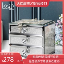 KP jewelry box exquisite light luxury ins style high-grade necklace jewelry multi-layer drawer type anti-oxidation storage box