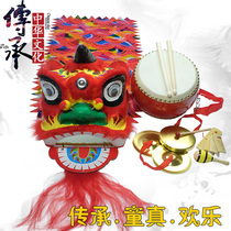 Children Dance Lions Suit Lions Head Dance Lion School Performance Props Kid Waking Lions Toy Lion Head Dance Dragon Full Set