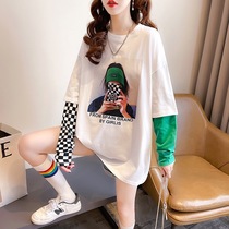 Pregnant Woman Blouse Covers Butt Bottom Jersey Long Sleeve Spring Dress T-Shirt 2022 New Stylish Style Suit Spring And Autumn