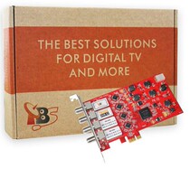 The latest TBS6904 four-connector input PCIe high-definition digital TV card broadcast and recording card data receiving card