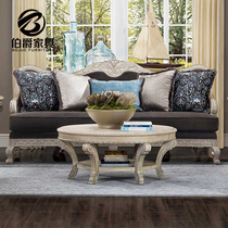 American Art Revival Imprint Single Double Trio Sofa Method Countryside Retro Solid Wood Light Lavish Villa Furnishings