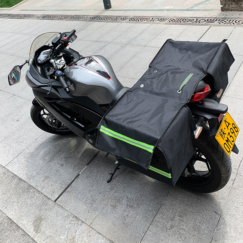 サドルバッグオートバイエクスプレスバッグ防雨黒ブラケット付きメールバッグ電気自動車バッグ配送テイクアウトバッグ