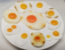 Simulation food omelette fake poached egg Sun egg Model Food accessories refrigerator sticker kitchen decoration mold