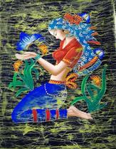 Guizhou boutique batik handmade batik painting collection decoration folk fabric batik crafts