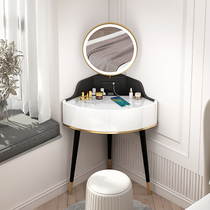 Light luxury rock board corner dresser Small apartment bedroom corner triangle dressing table Corner table Small net red ins wind