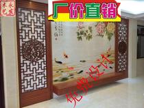Wooden plaque wood board carved screen carved partition craft plaque TV background wall