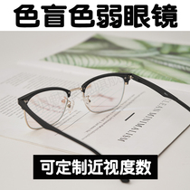 (Mingmei)color blind glasses red and green weak glasses can be customized myopia degree frame type unisex look at the picture