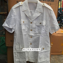 Stock vintage 87 summer sea White short sleeve shirt school wash silk lining shirt vintage shirt