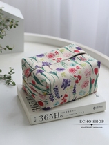 Echo hand-made imported cotton and linen cloth art paper towel set Simple Nordic pumping paper bag set box bag room home
