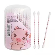 Baby pig Nuby baby cotton swab newborn ear and nose special a round spoon round head baby clean cotton swab 200