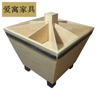 Supermarket grain cabinet Glass rice bucket heap head melon seeds dried fruit cabinet Bulk rice grain Wooden rice bucket rice cabinet customization