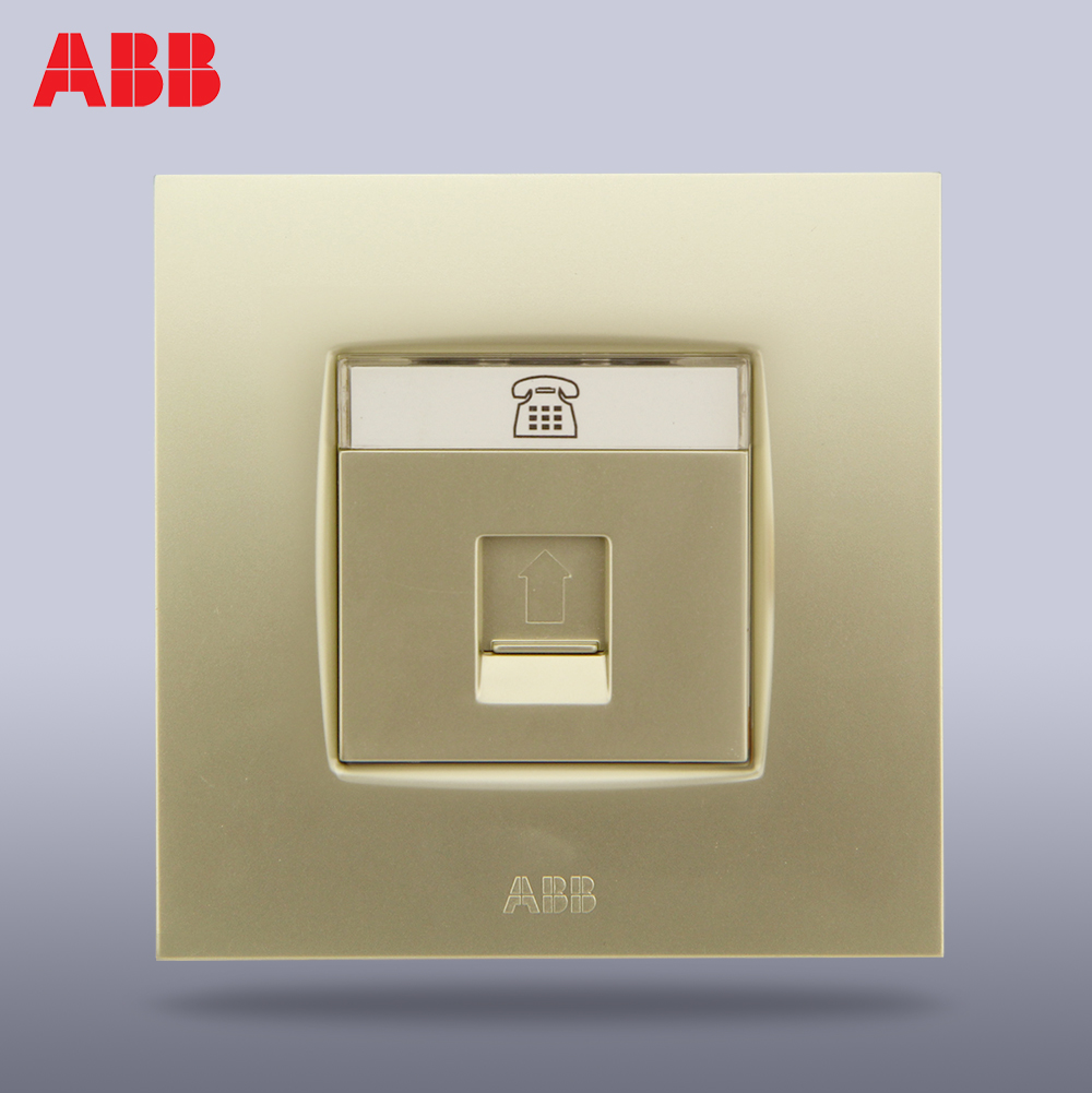 ABB Switch Socket Panel Steel Frame AU321-PG by Art Pearl Golden Phone Socket Panel Wall Socket