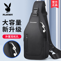 Flower Playboy inclined satchel bag for mens bag Single shoulder chest bag Chauding satchel satchel boys new large capacity cross shoulder backpack