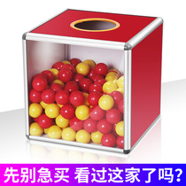 Lucky draw box Creative custom touch prize box small cute large 30cm one side transparent touch prize box Lucky draw box