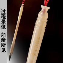 Dafu baby-friendly white horn baby fetal brush production fetal hair pen custom baby hair souvenir custom