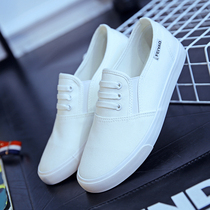 Feiyao 2021 canvas shoes female Korean version wild white shoes one pedal white shoes summer lovers shoes casual cloth shoes