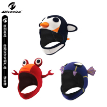 Divecica recommend cute Penguin Crab Demon Fish diving headgear custom diving cap personality swimming cap