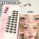 Бабочка ложные ресницы сегмент трилогия Натуральное симуляция Одиночная кластерная ленивая ленивая ресница, начинающие сказочные волосы, плотные