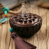 Brand purple sandalwood pan incense burner home wood aromatherapy tea ceremony study sandalwood stove pan incense box creative agarwood