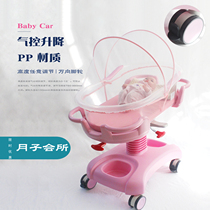 Hospital stroller Luxury air-controlled lifting Mother and baby confinement center Neonatal crib high transparent medical