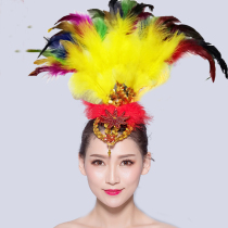 2020 new dance headgear performance headdress aerobics dance performance headdress Yangko floral headdress square dance show