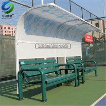 Factory sales football protection shed bench court seat coach rest chair aluminum alloy awning