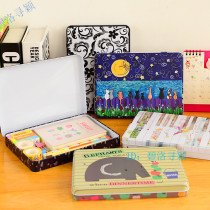 Rectangular A5 paper iron box handmade biscuits chocolate packaging box color pencil box storage iron box thin flat