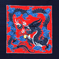 Batik tablecloth Miao batik painting wall-mounted tablecloth square tablecloth Red Dragon 115 * 115CM
