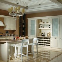  Gold medal kitchen cabinet paint European style Aegean Sea 1 brown coffee gold medal floor cabinet