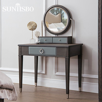 Santa Tessburg Rocca American Solid Wood Dressing Table Small Bedroom Makeup Desk Princess Makeup Table# ZT-2206