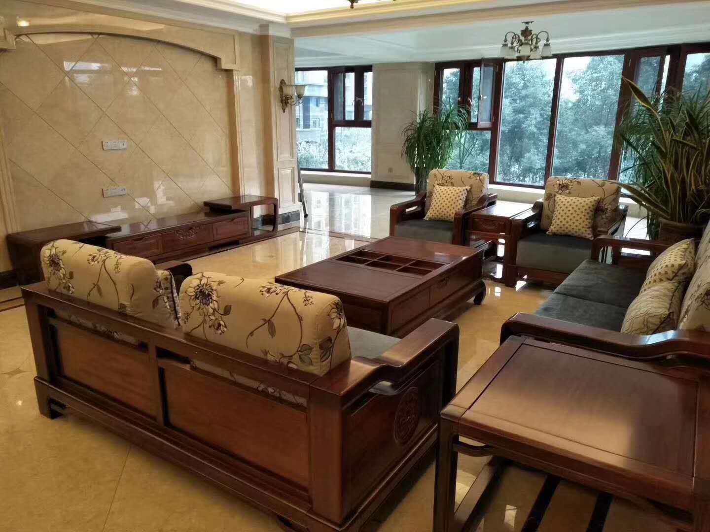 诺佳府邸高端实木家具ry3802a单人沙发