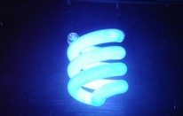 Color blue light energy-saving lamp Spiral color light bulb Red light yellow light Green light background wall decoration lamp