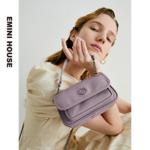 Imini armpit bag 2021 new shoulder chain messenger bag female summer soft leather black leather messenger bag