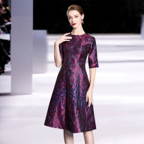 Wedding mom gown high-end happy mother-in-law wedding dress qipao short and small subspring young temperamental dress