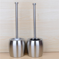Thickened cute European stainless steel toilet brush set toilet toilet brush rack urinal with long handle without punching