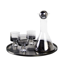 European-style creative household crystal glass smoke gray decanter Red wine decoration wine bottle wine decoration wine jug set